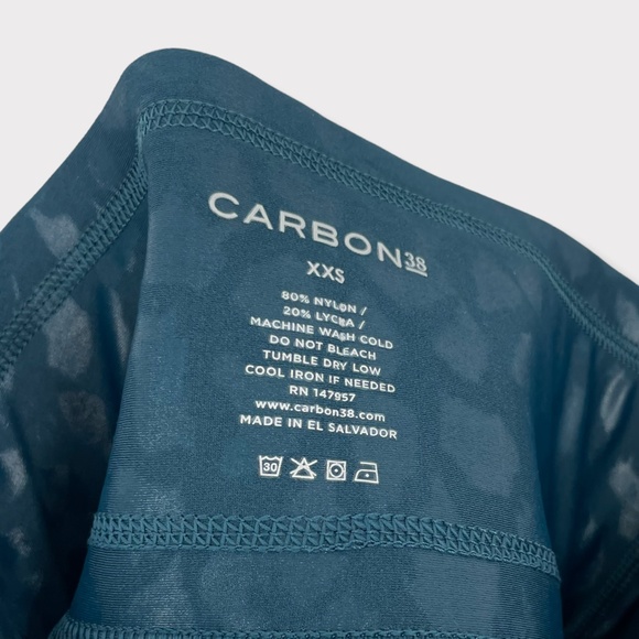 Carbon38 Teal Leopard Takara Shine Legging Size XXS NWT - Picture 6 of 11